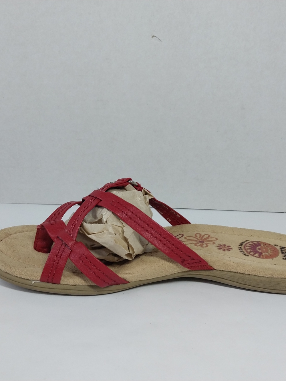 Earth Spirit Wini Slides Women's 6.5 Red Strappy Gelron 2000 Sandal Shoes Boho - Picture 9 of 12